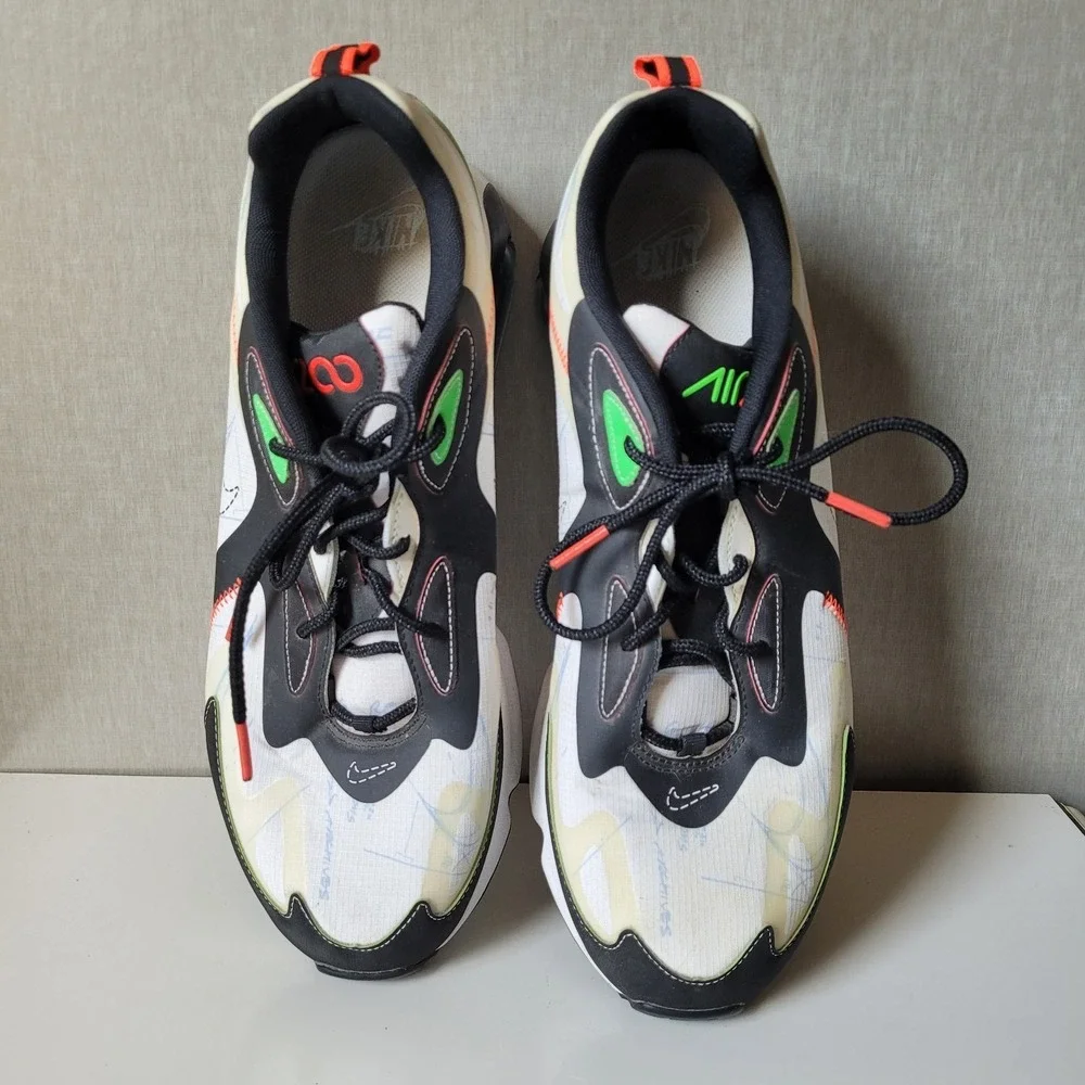Nike Air Max 200 Blueprint White Black Green Orange Very Good Condition